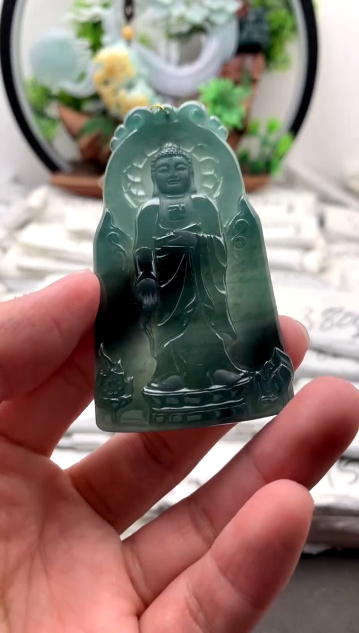 【闪购商品】翡翠颈饰未镶嵌阿弥陀佛