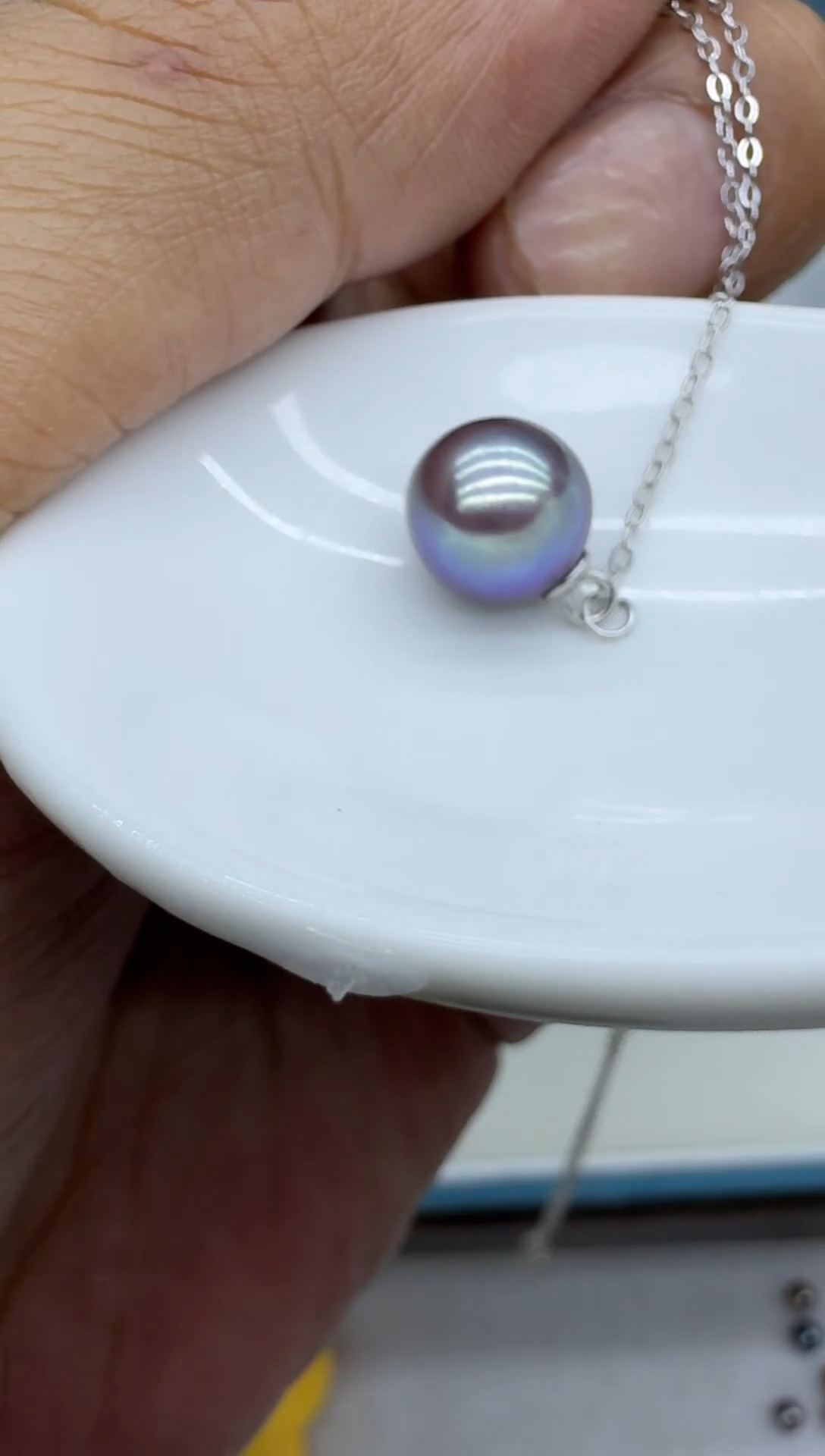 吊坠(赠链)银S925镶嵌淡水珍珠吊坠