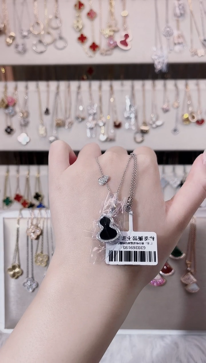 【闪购商品】玛瑙项链18K金镶嵌18K金镶嵌钻石 K白 