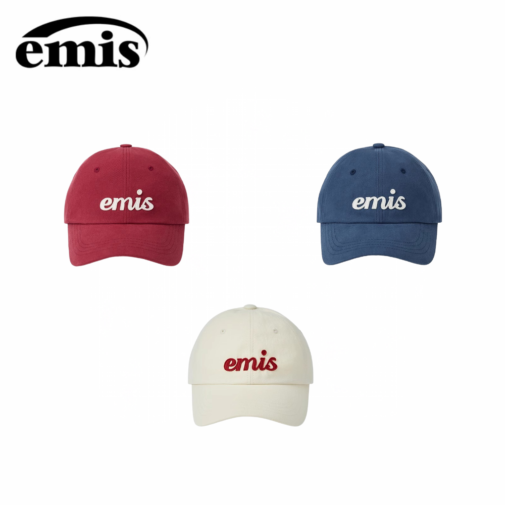 emis帽子贴布手写体棒球帽鸭舌帽时尚软顶高级感新款【木子】