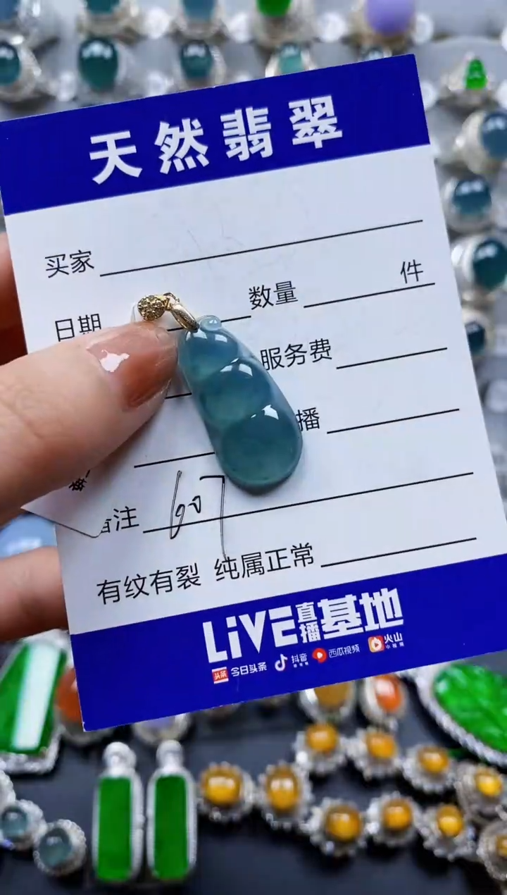 翡翠银S925镶嵌颈饰0607