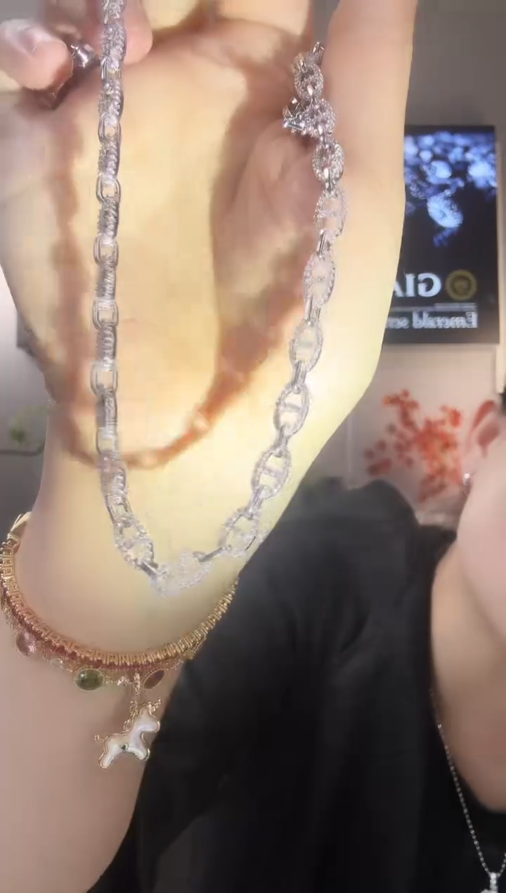 主播定制链接猪鼻子款项链