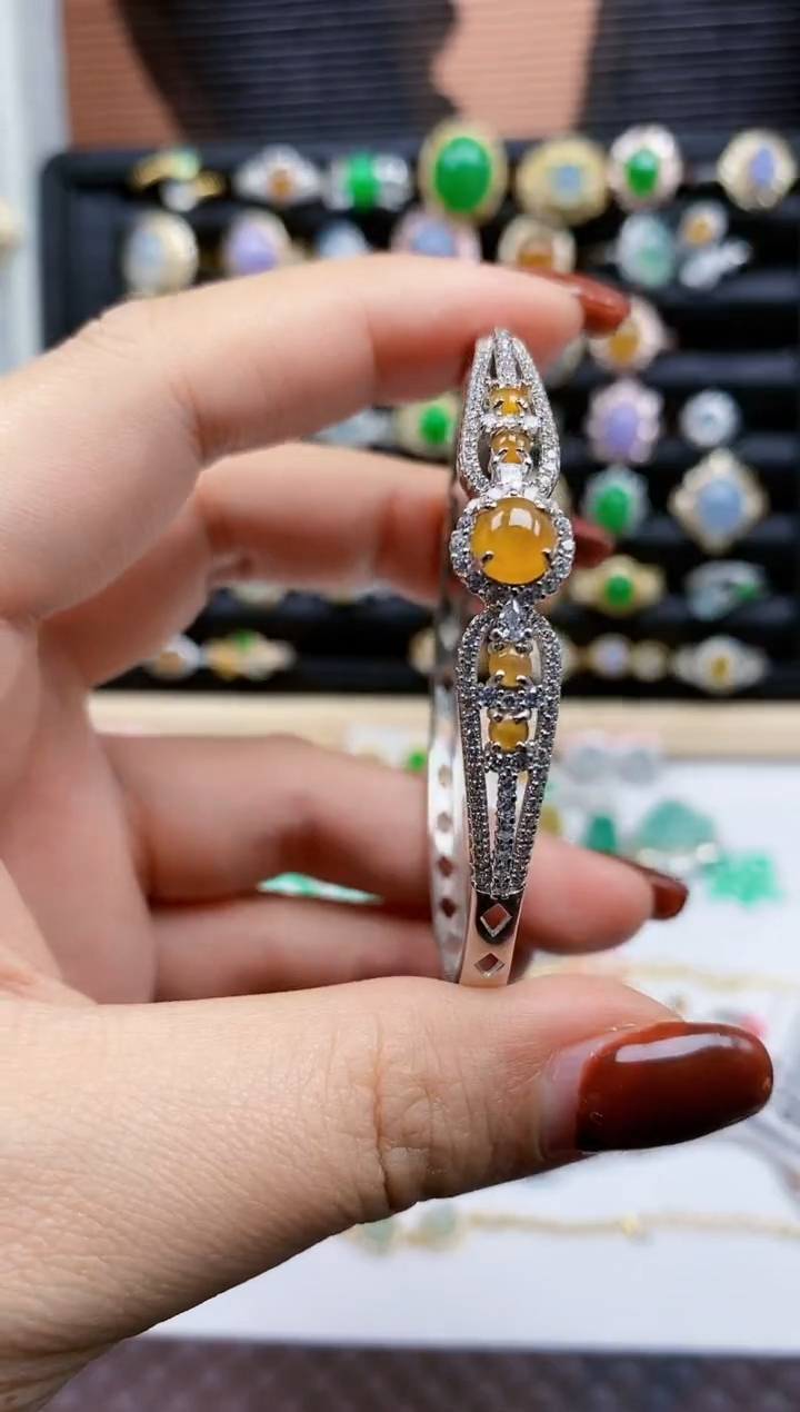 银S925镶嵌戒指翡翠468