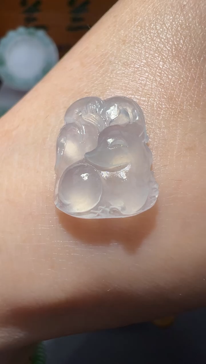 【闪购商品】定制翡翠未镶嵌15.4*11.9*4.3狐仙宝宝