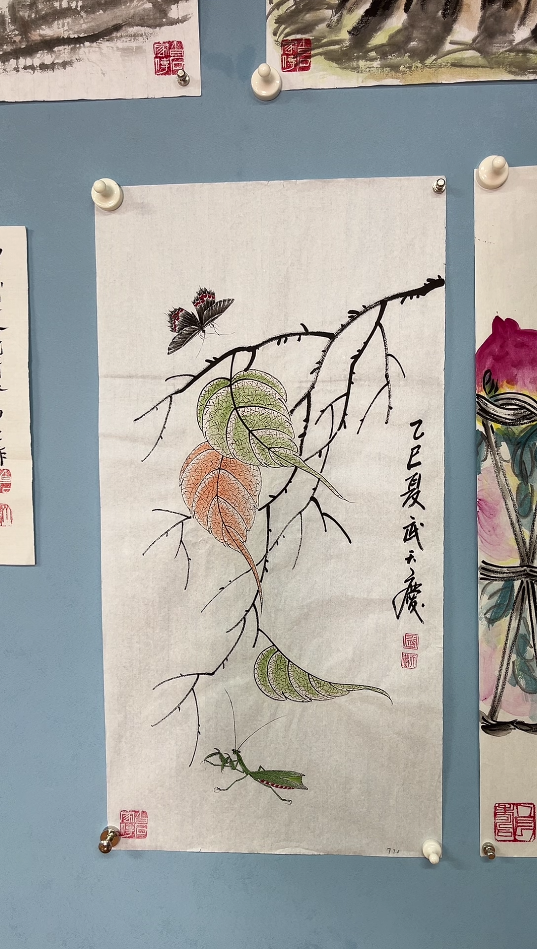 国画武天庆老师贝叶草虫