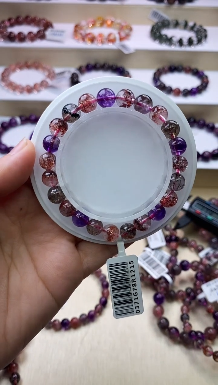 【闪购商品】水晶手链未镶嵌黑加仑超七单圈8m+