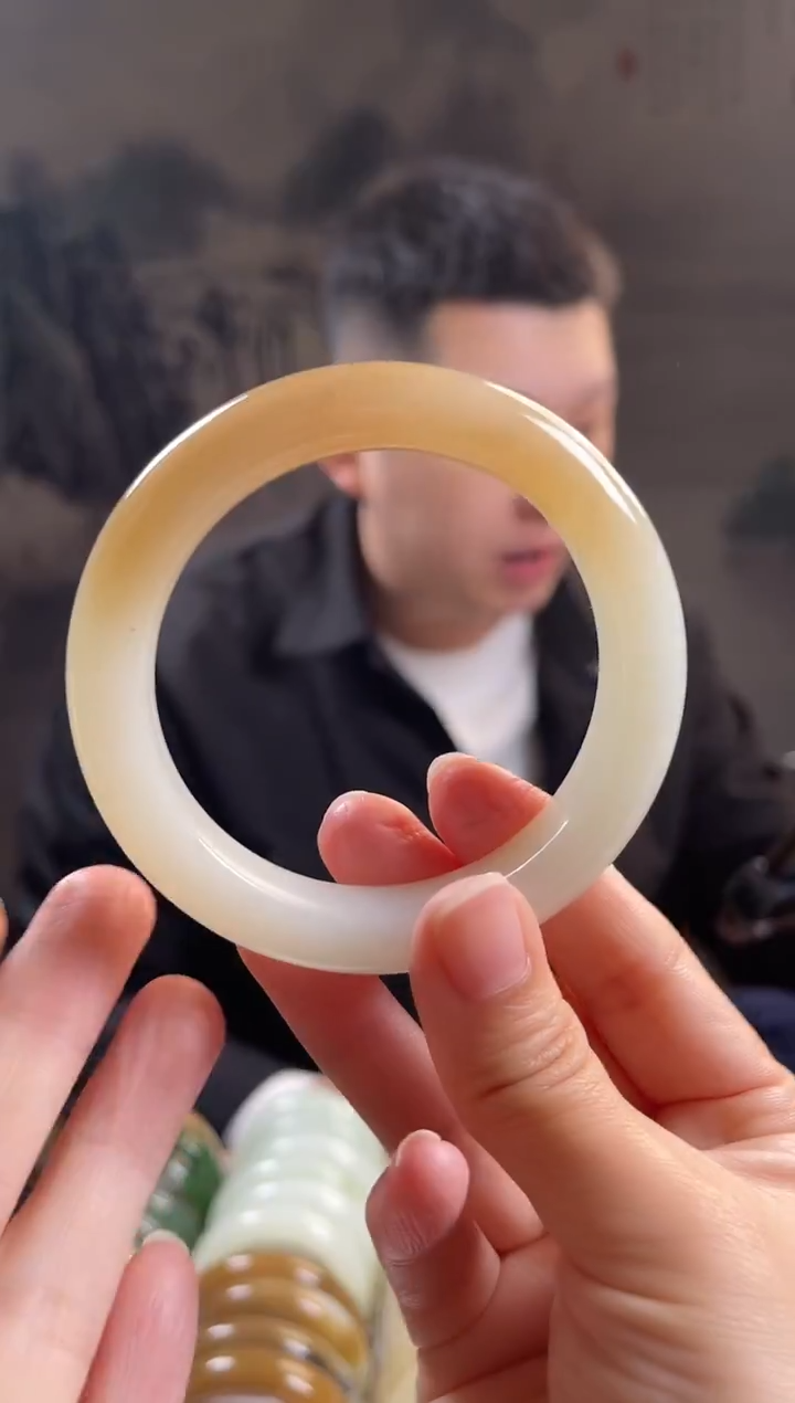 未镶嵌手镯和田玉58+圈口607