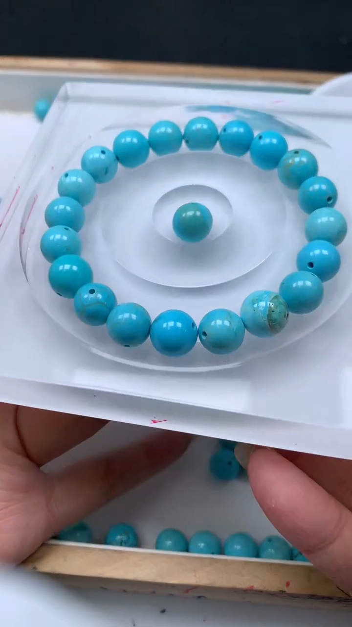 未镶嵌玛瑙手饰B1833 铁丝蓝绿 淞10mm10个6.8元