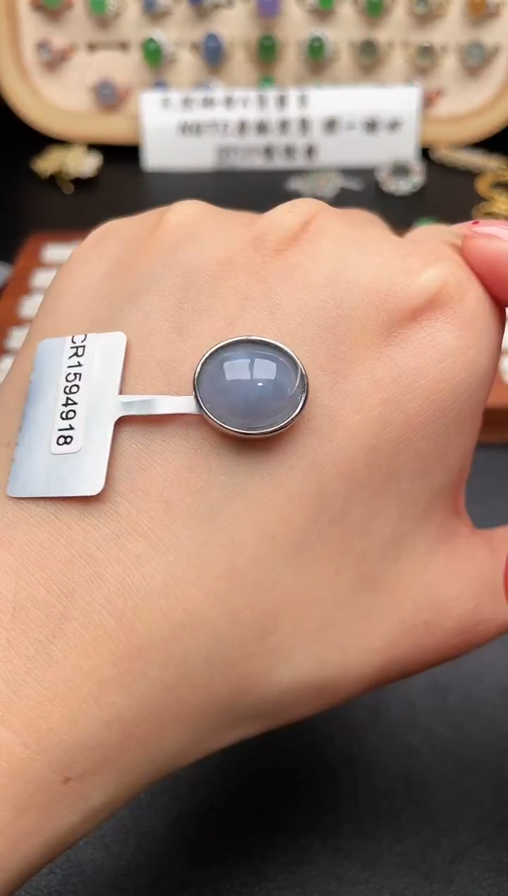 吊坠(不含链)银S925镶嵌翡翠一物一证一礼盒