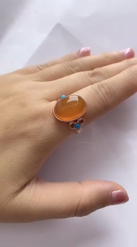 【闪购商品】琥珀裸石银S925镶嵌蜜蜡戒指