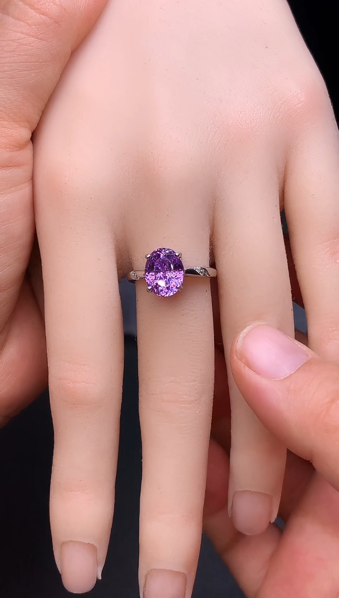 银S925镶嵌戒指碧玺4125