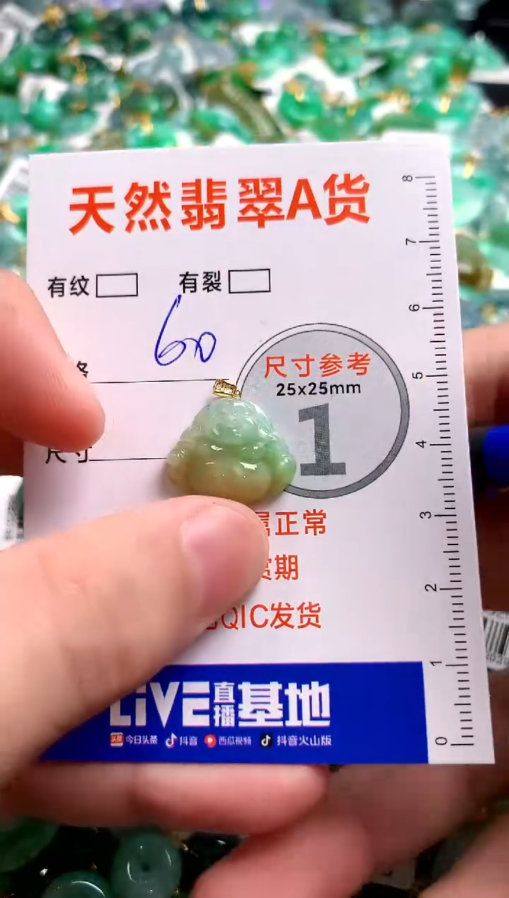 翡翠18K金镶嵌颈饰23001583