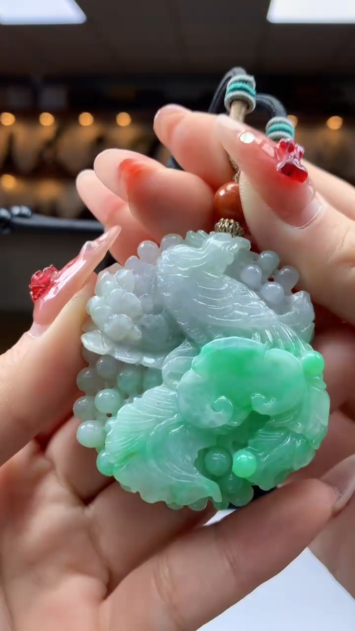 【闪购商品】定制翡翠未镶嵌1087ry-毛货挂件30