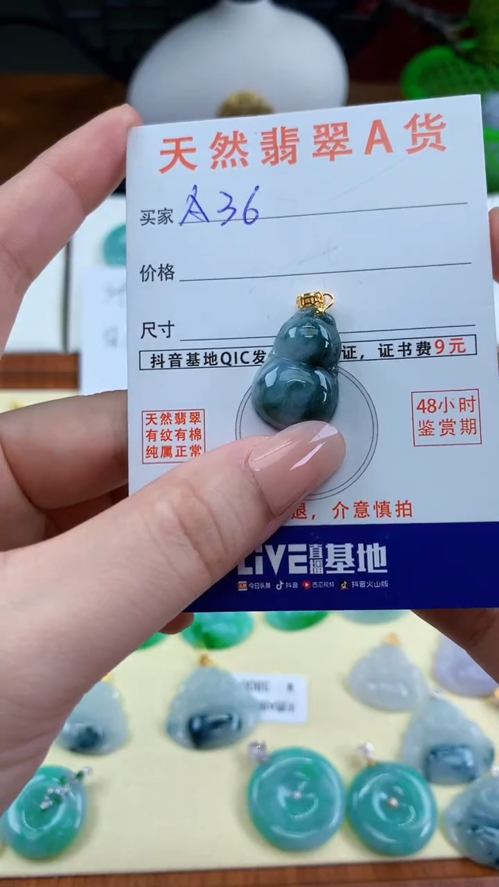 颈饰未镶嵌翡翠天然A货翡翠挂件