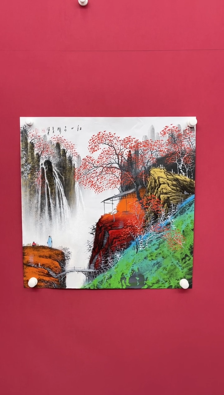 【闪购商品】国画吴-斗方山水/无框/W