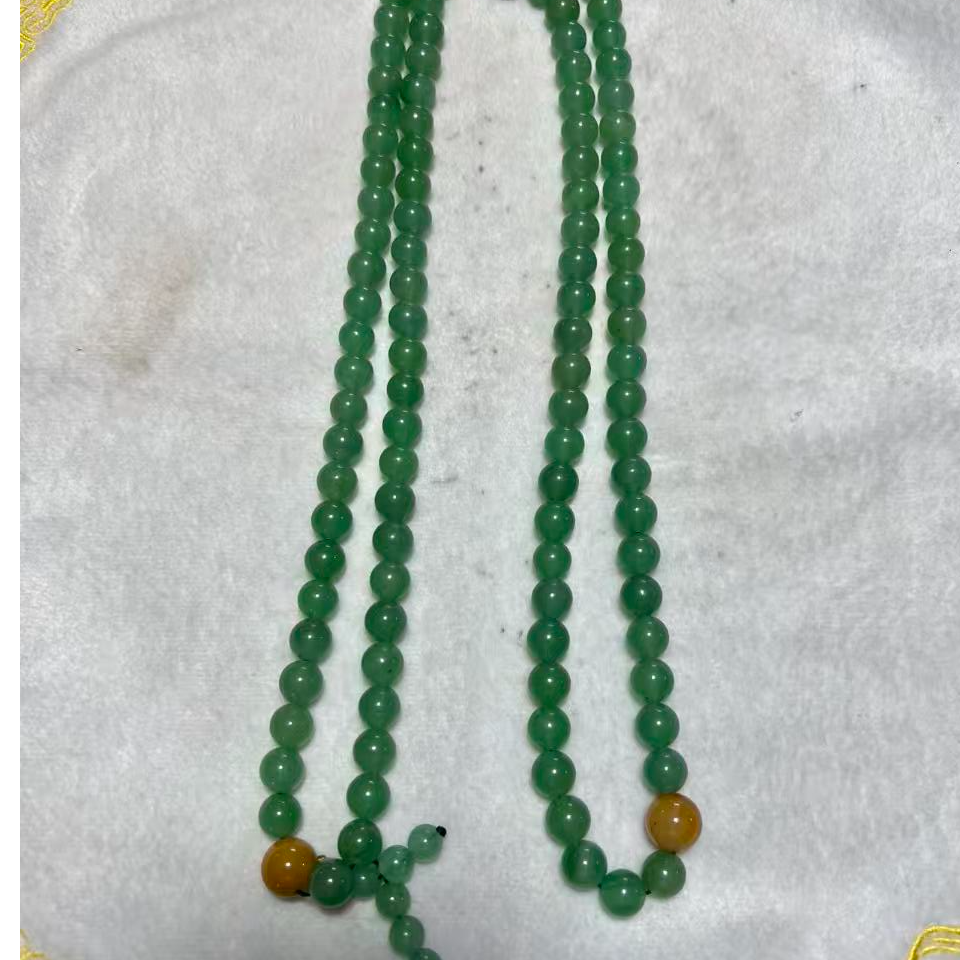 官方正品108颗翠玉毛衣链