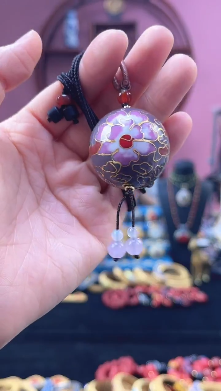 非遗 景泰蓝 3cm 珠子 紫色