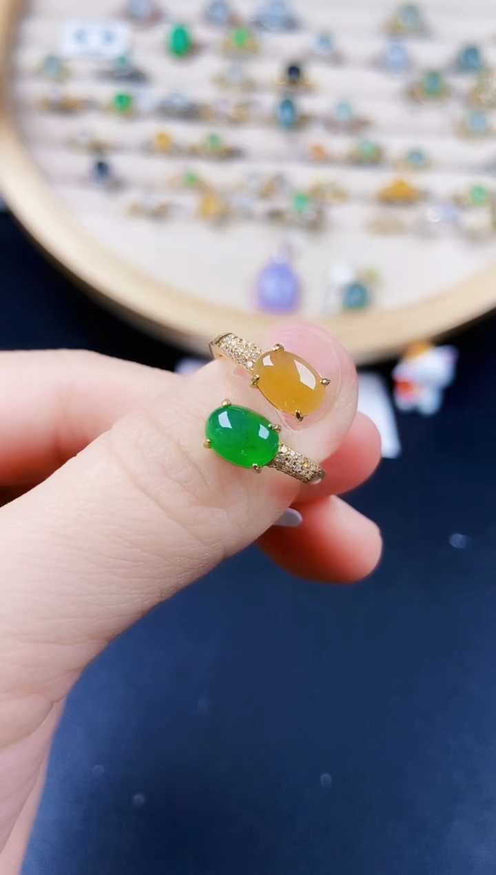 【闪购商品】翡翠戒指银S925镶嵌120120120