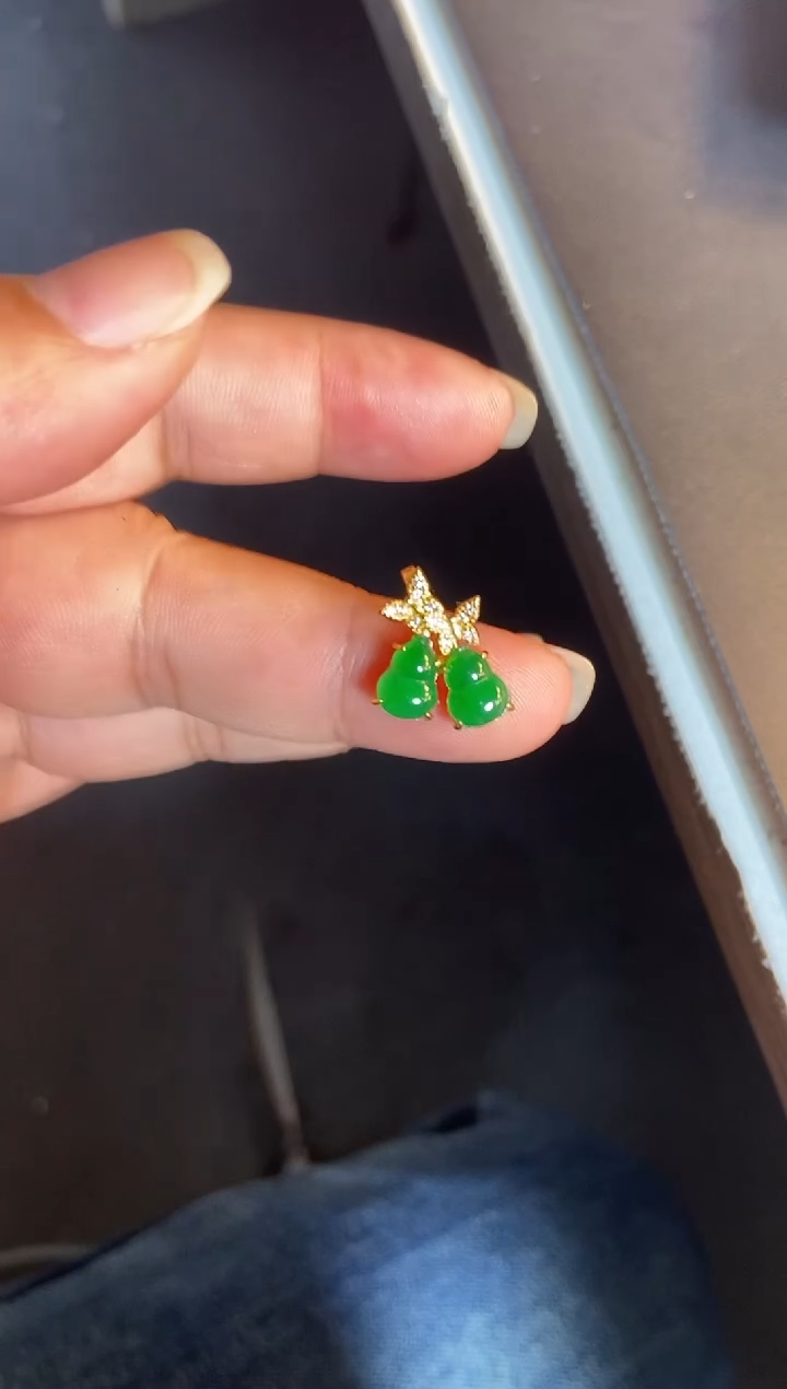 吊坠(不含链)银S925镶嵌翡翠1