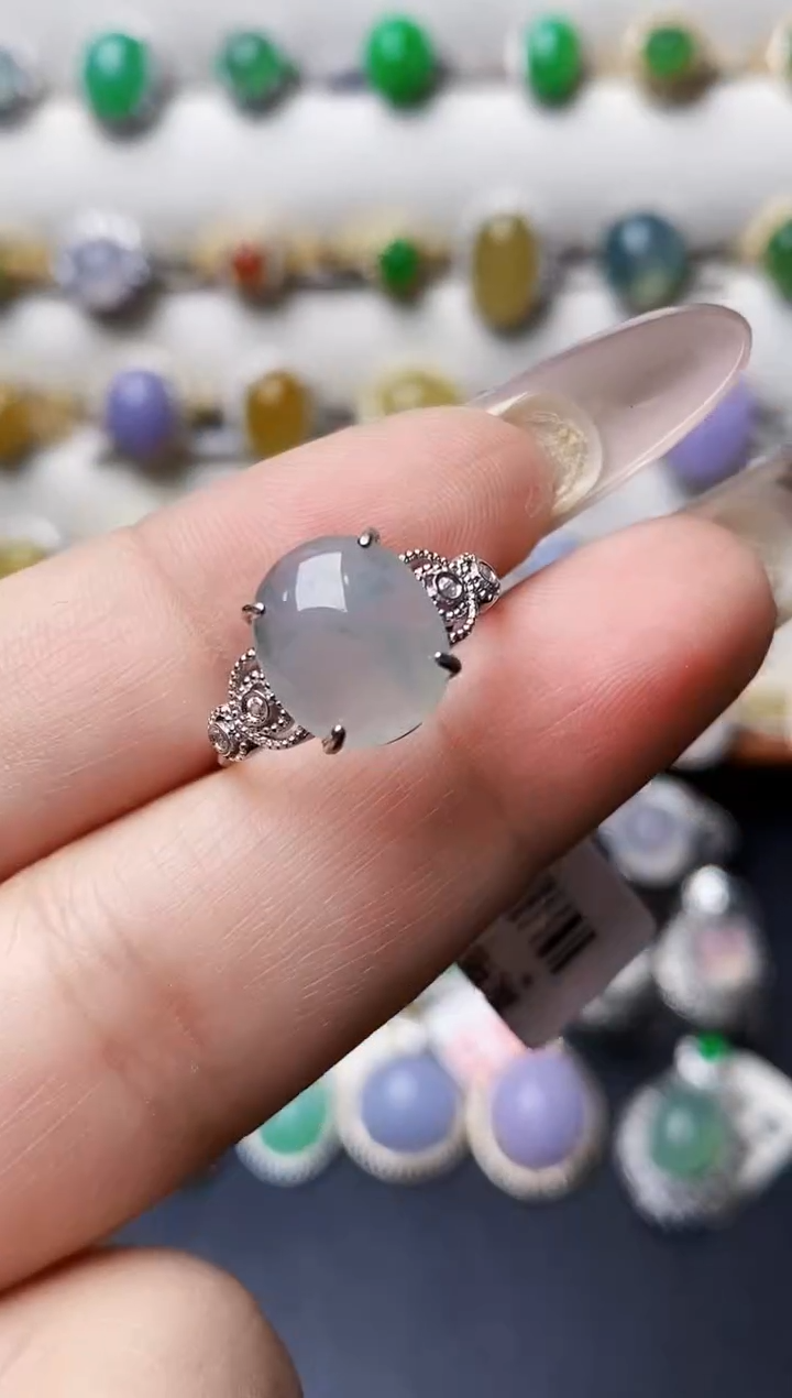 银S925镶嵌戒指翡翠1181