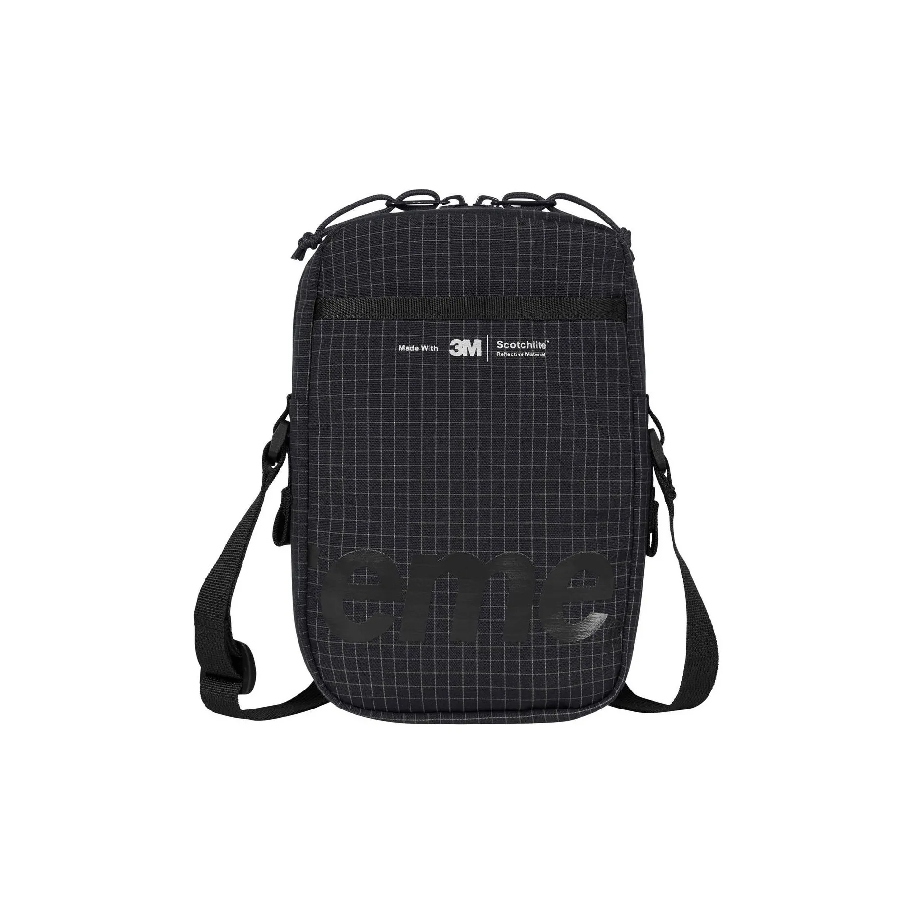 Supreme SS24 Week 1 反光防撕裂带压花徽标男女同款单肩包