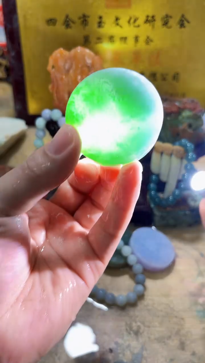 未镶嵌挂件翡翠A货常星7232