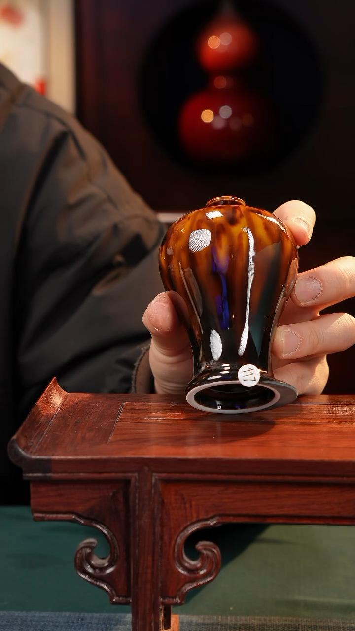 【闪购商品】摆件 纯手工原创高温瓷器〖玳瑁釉〗 