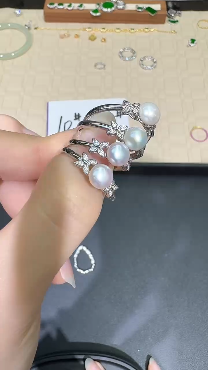 【闪购商品】淡水珍珠戒指银S925镶嵌X0216-523-103/多样性一件