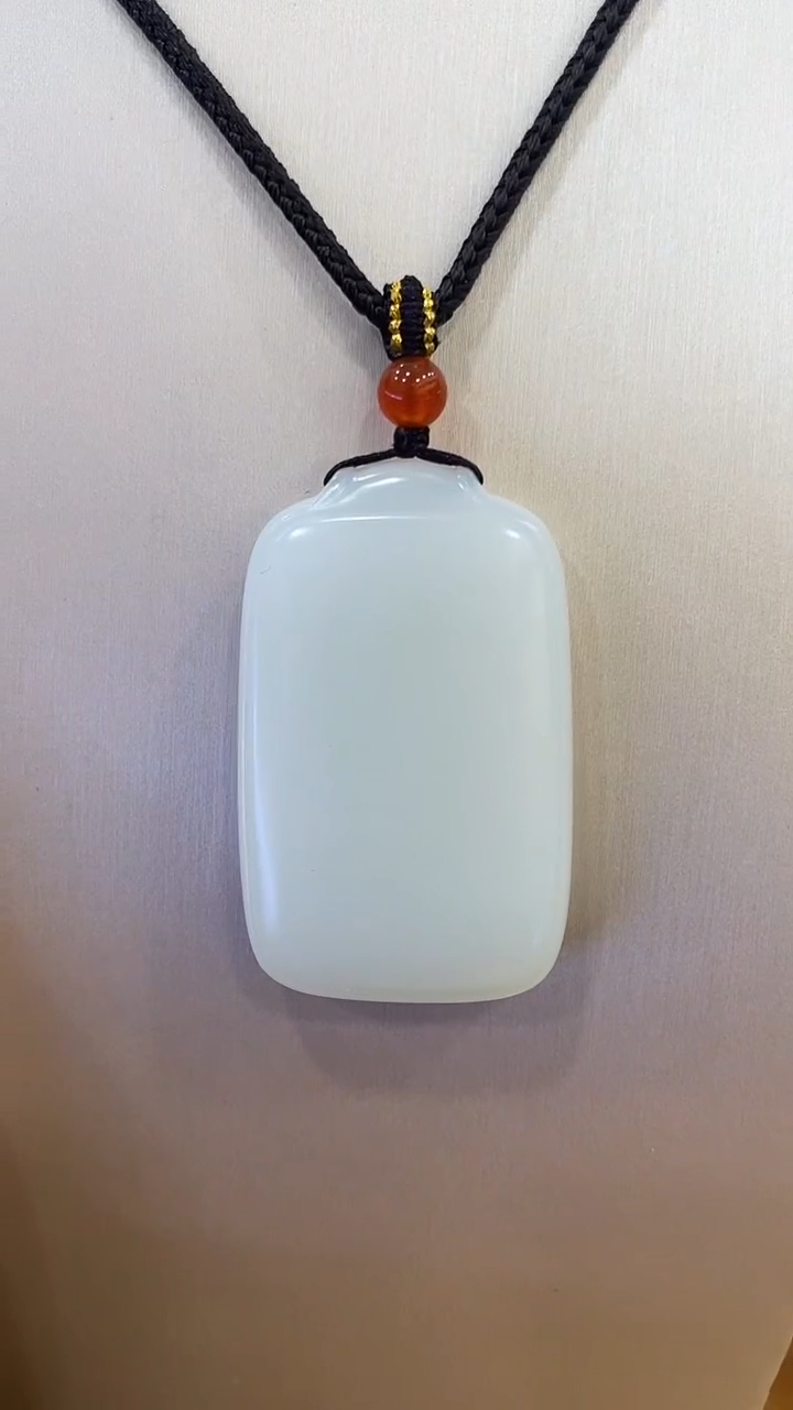 【闪购商品】和田玉手串未镶嵌和田玉新疆料羊脂白玉无事牌