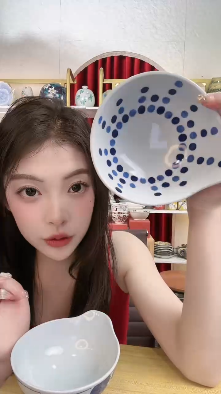 陶瓷有田烧曲把碗13cm一个