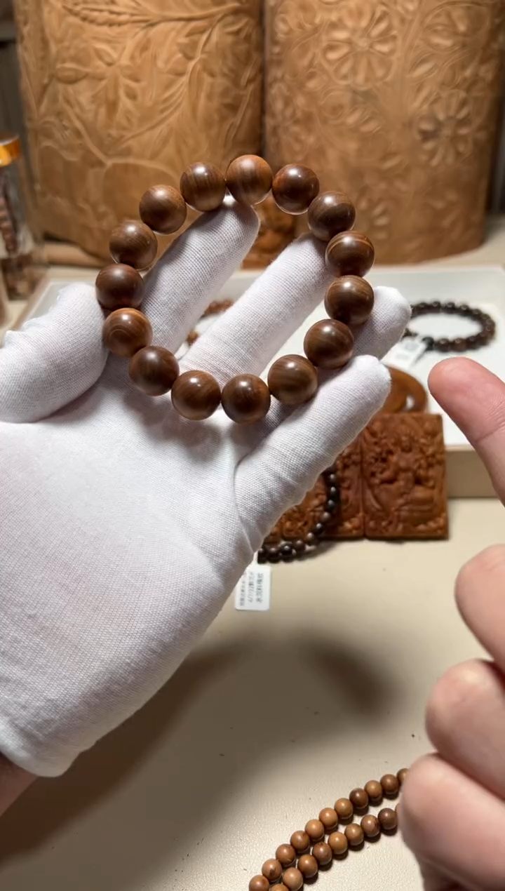 【闪购商品】檀香木手串/手链5老山檀香1.5横纹黑肉微瑕福利