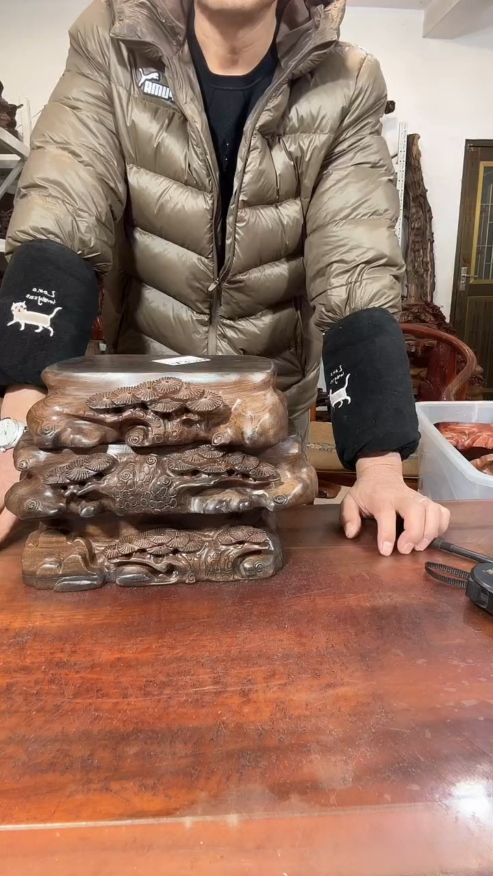 木太*风红木随形创意底座yyds