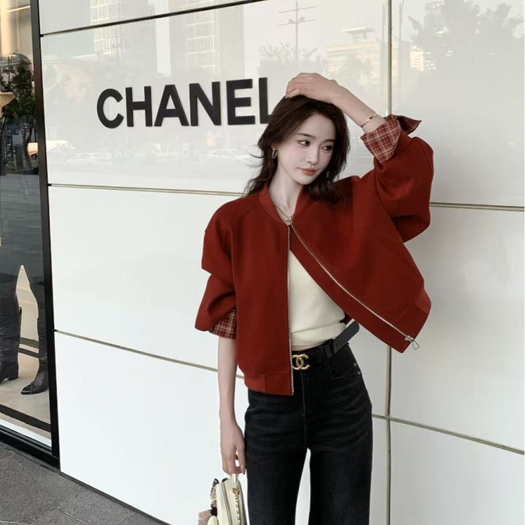 西恩定制●（环游日记）美式复古棒球服女外套LNQ5WT2807