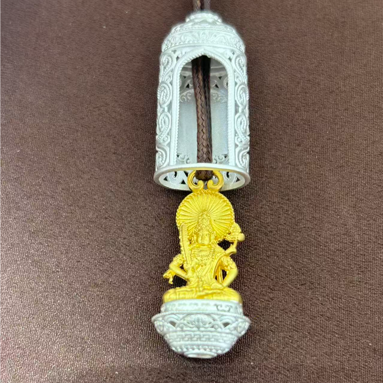 吊坠足银 足银八大守护神项链吊坠备