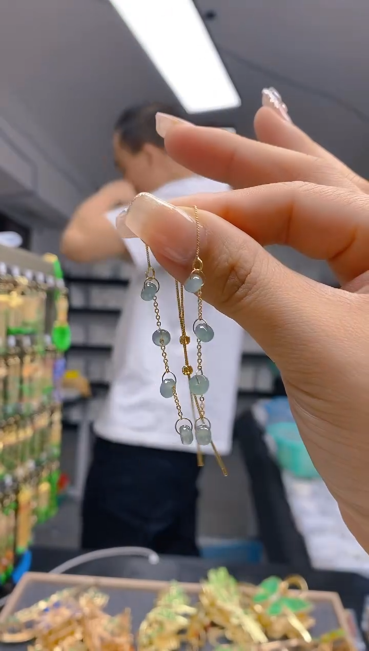 【闪购商品】翡翠耳饰合金423翡翠耳线