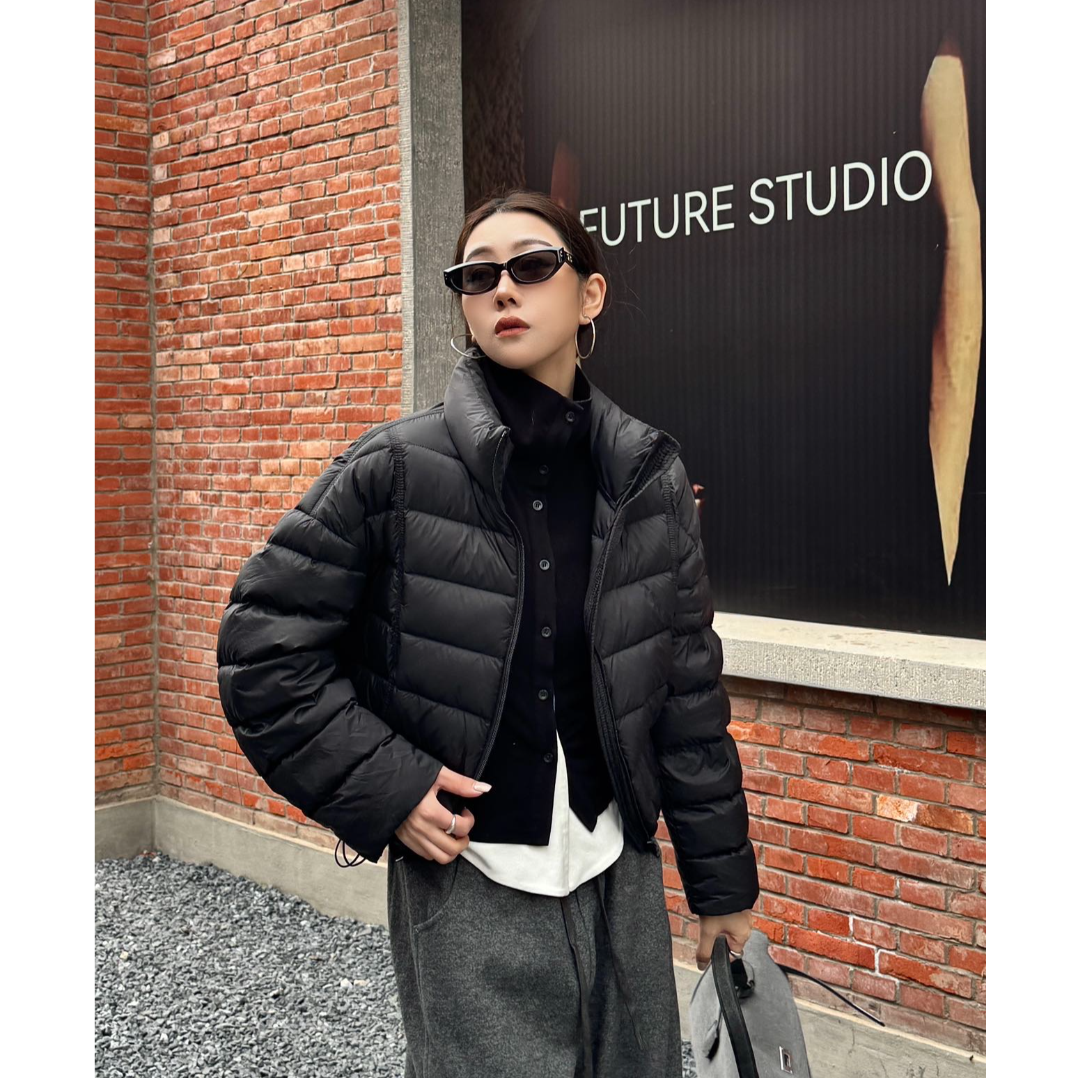 "空气云朵"新国标90白鸭绒立领短款轻盈保暖排骨羽绒服