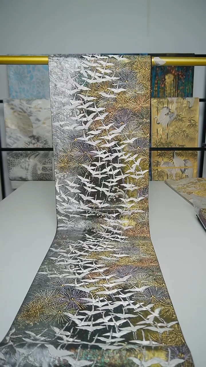 织绣织锦4松针仙鹤