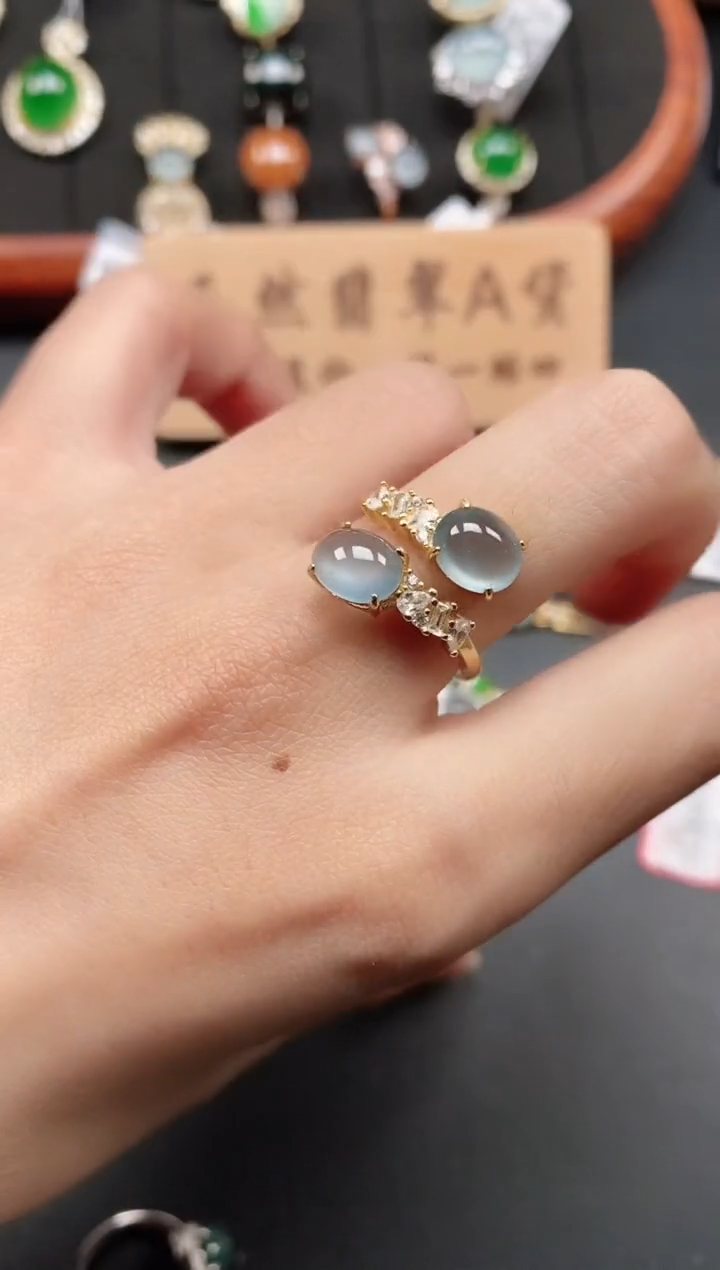 银S925镶嵌戒指翡翠11111