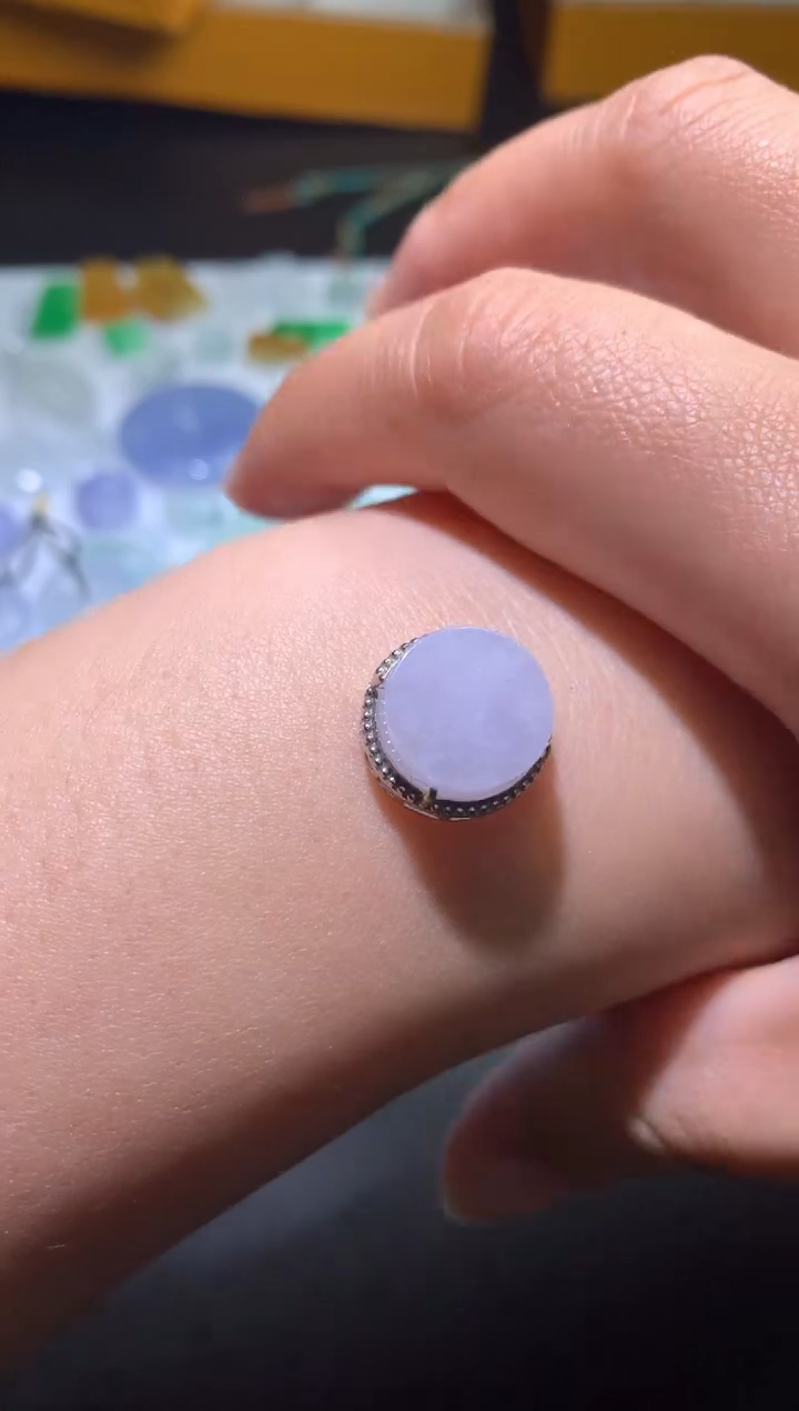 【闪购商品】翡翠颈饰银S925镶嵌净货