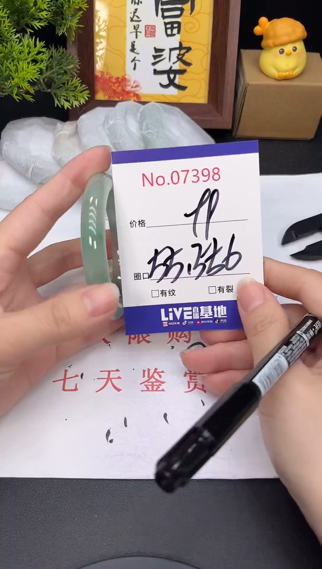 未镶嵌手镯翡翠7398