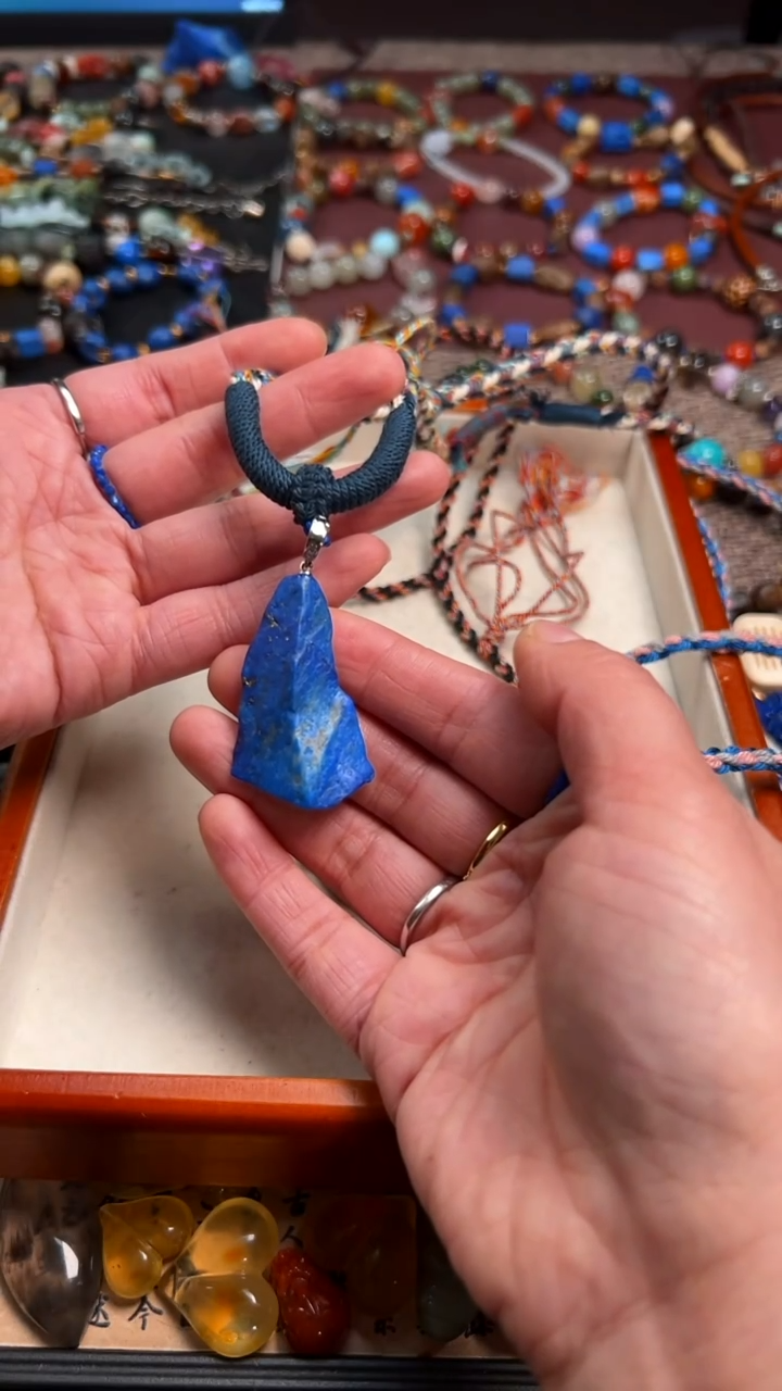 银S925镶嵌青金石吊坠(赠链)青金石吊坠