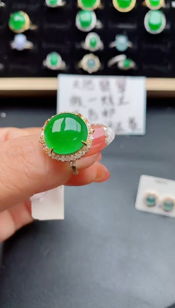 【闪购商品】翡翠戒指银S925镶嵌21221