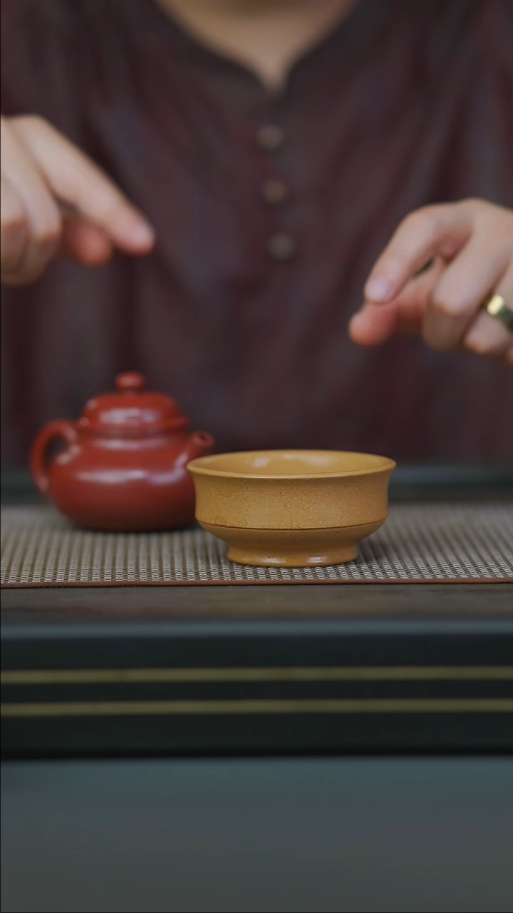茶壶紫砂04-黄金段禅韵杯100cc