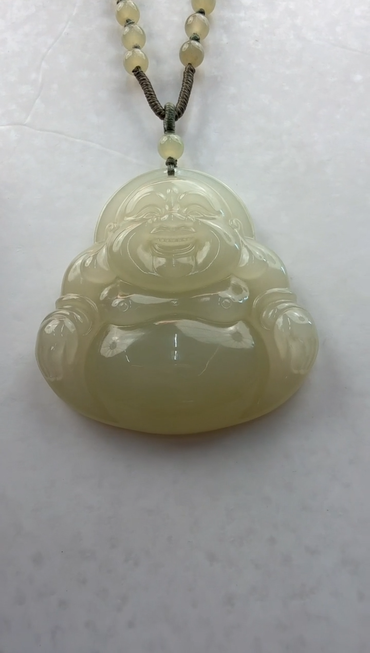 【闪购商品】和田玉颈饰未镶嵌50mm蜂蜜水佛公
