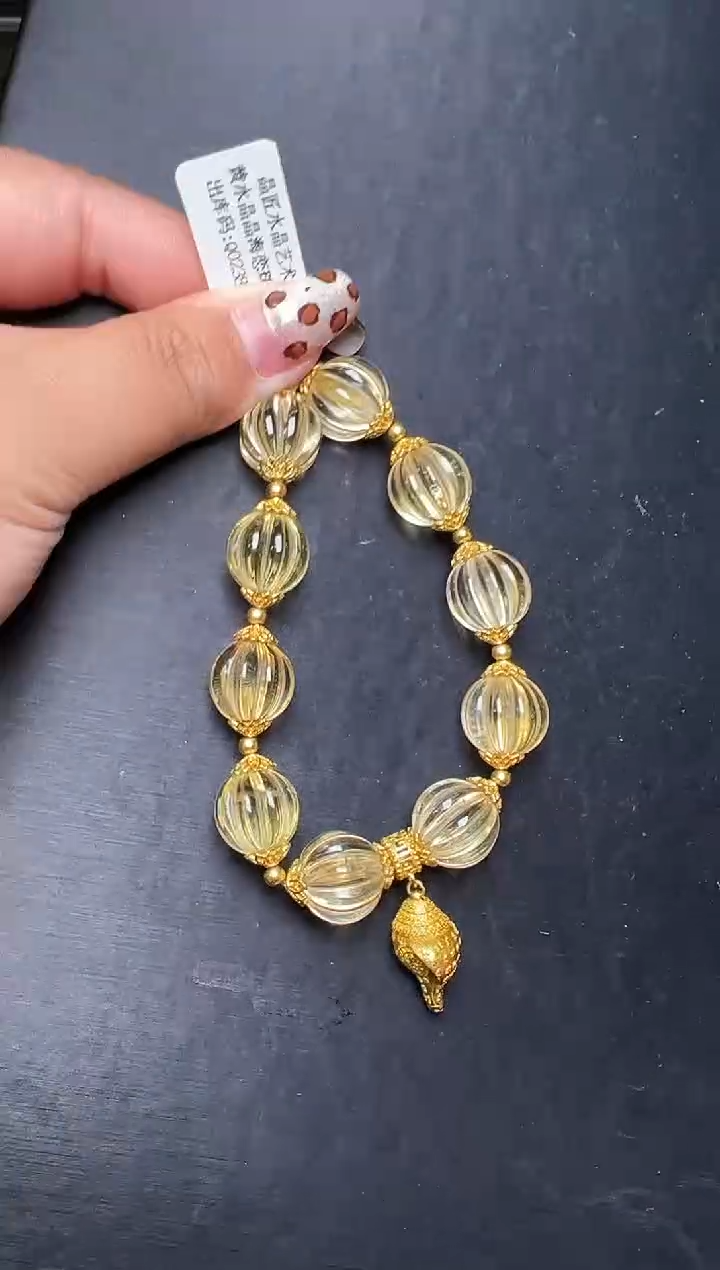 未镶嵌手串水晶黄水晶晶海恋珠手串  JP57004 