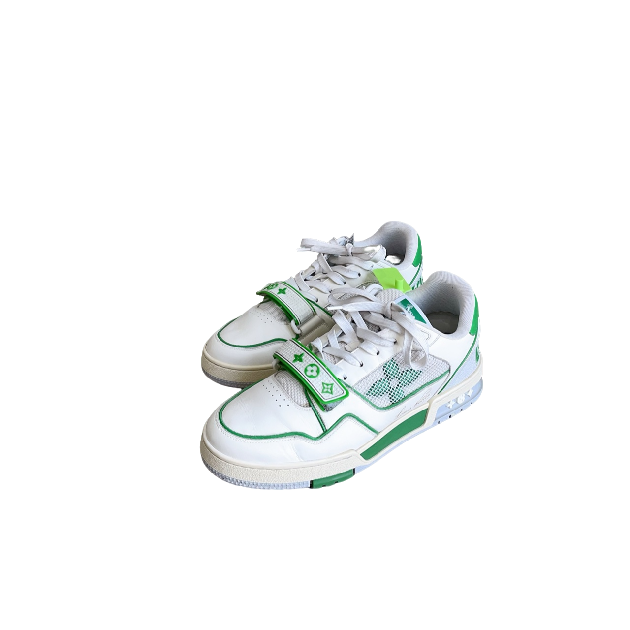 95新 LouisVuitton/路易威登 Trainer白绿休闲鞋42码d4400