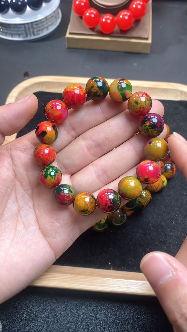 【闪购商品】玛瑙/玉髓手链未镶嵌甘纹草药王石卡14