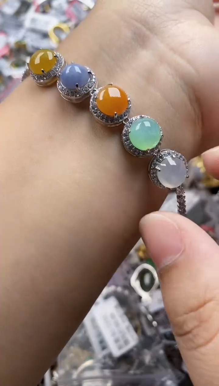 翡翠戒指银S925镶嵌5555555  5