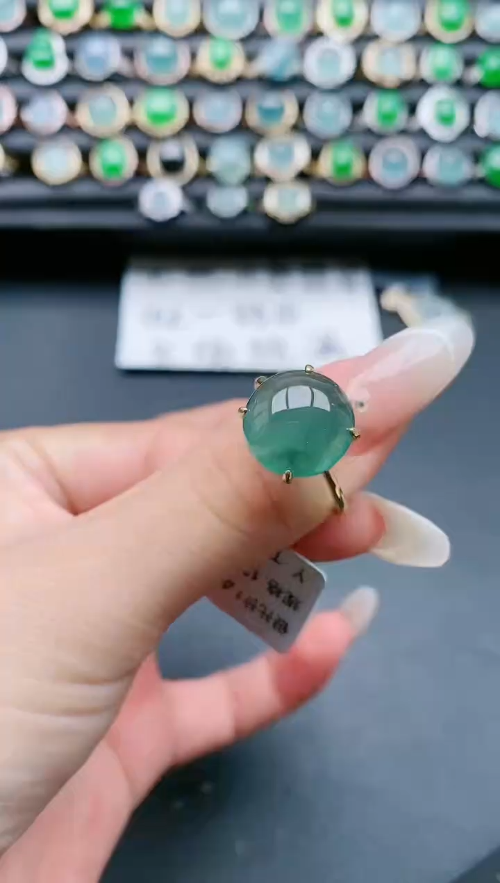 【闪购商品】翡翠戒指银S925镶嵌1111