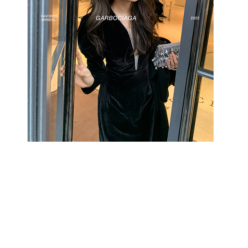 【龍喜儿定制】秀场达人 网纱晚礼服赫本丝绒连衣裙 0328